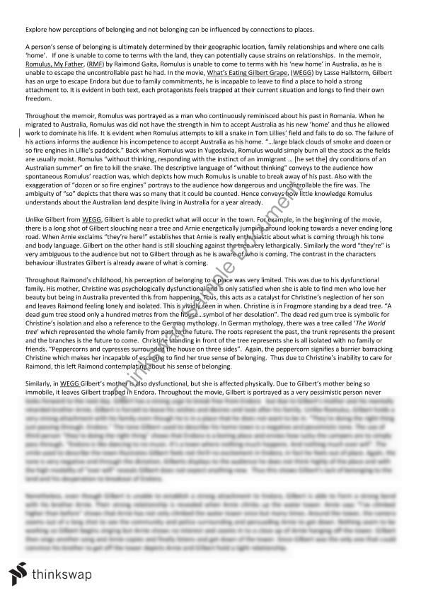 Romulus my father essay