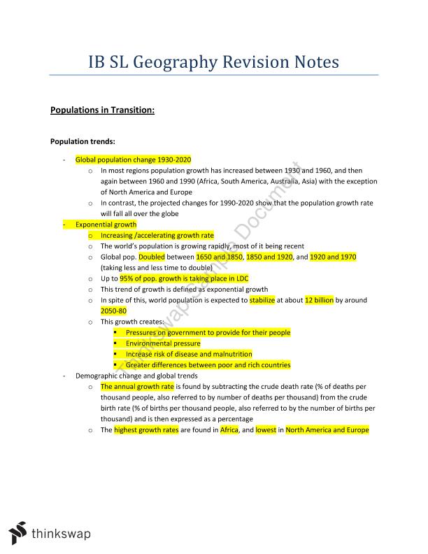 geography ib essay