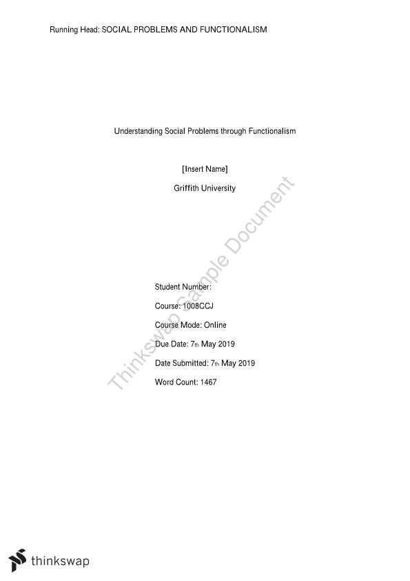 understanding social problems essay