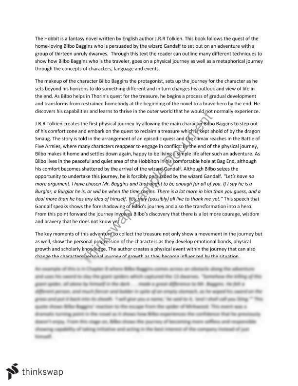 the hobbit summary essay