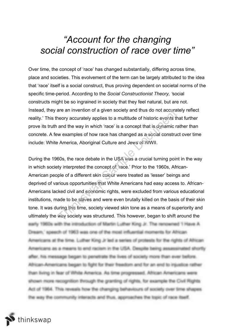 race is a social construct essay