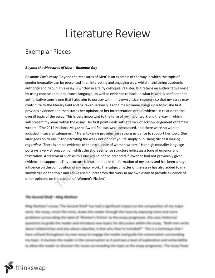 english extension 2 literature review example