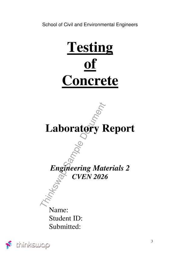 Sample laboratory report