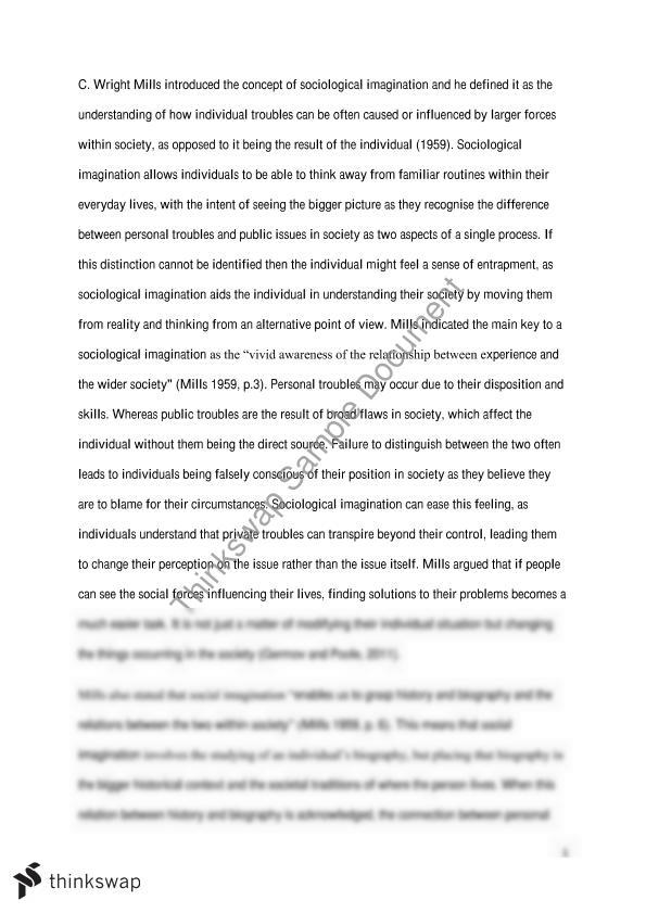 sociological imagination essay