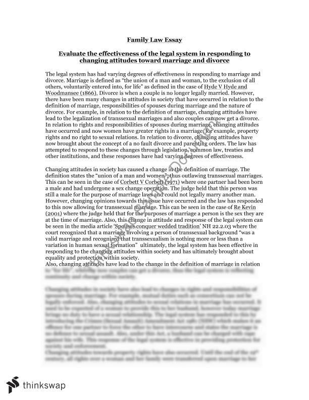Marriage And Divorce Essay
