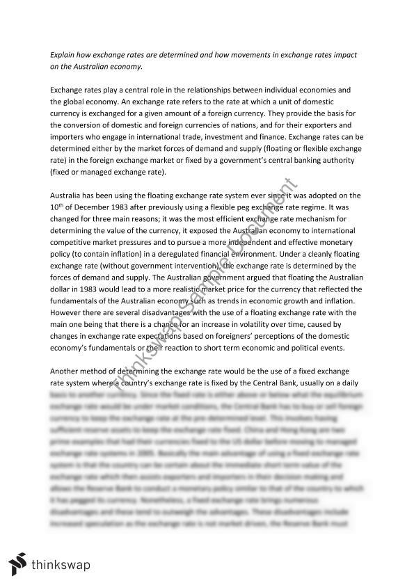 essay about exchange