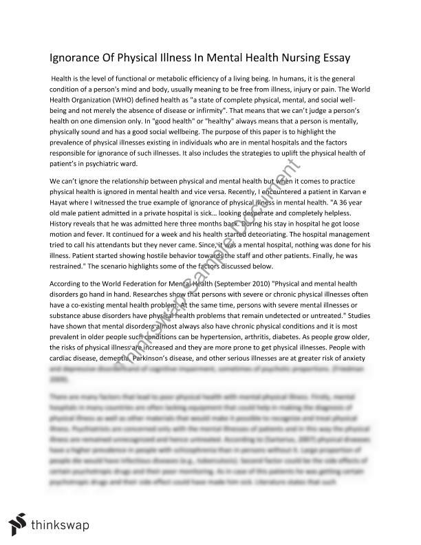 opinion essay about mental health