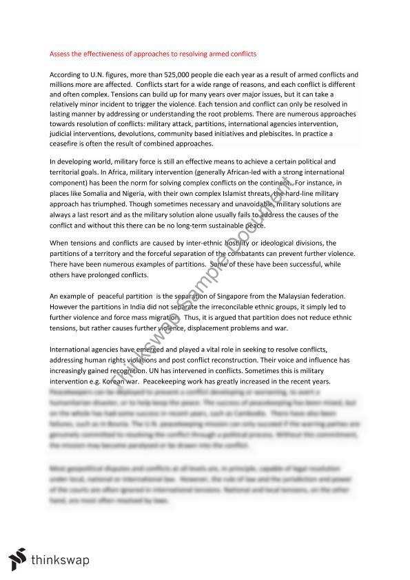 importance of resolving conflict essay