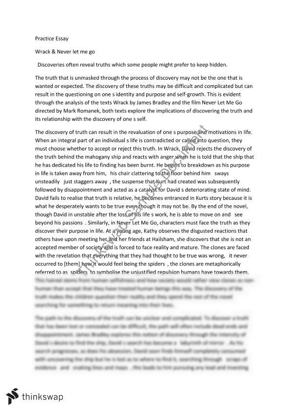 essay about never let me go