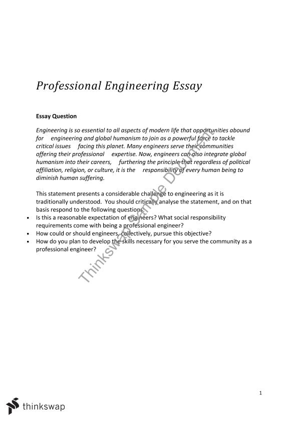 essays about engineering
