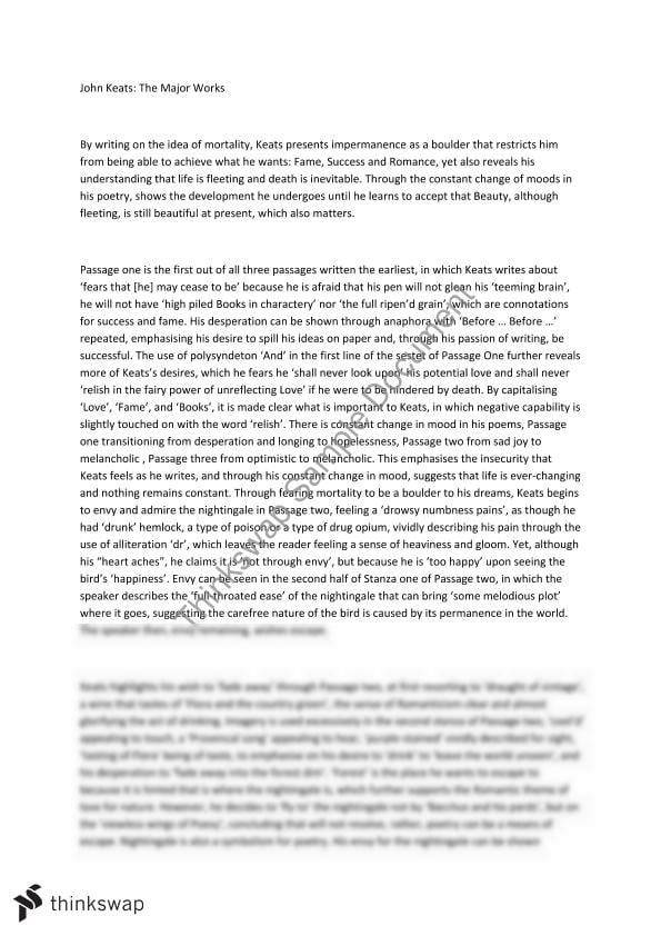 matthew arnold essay on john keats pdf