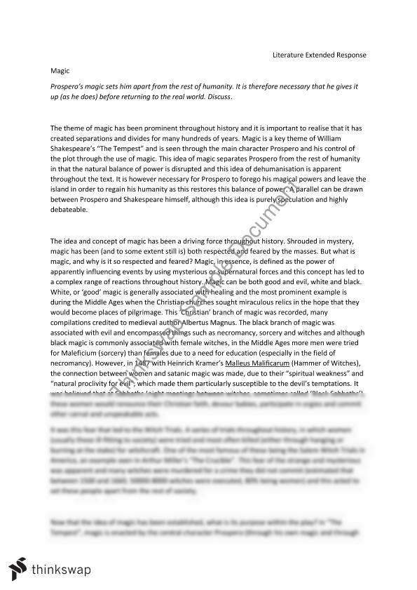 the tempest essay pdf