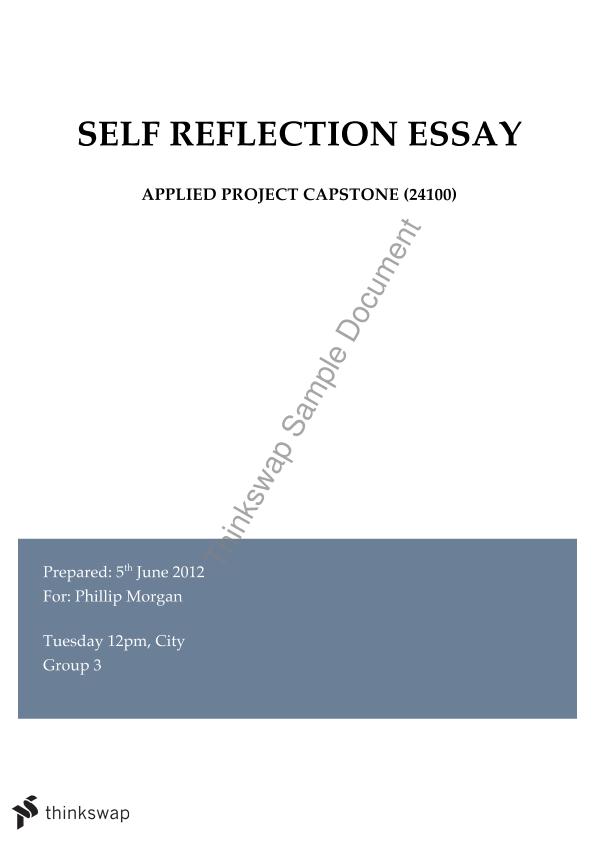 tpges self reflection examples