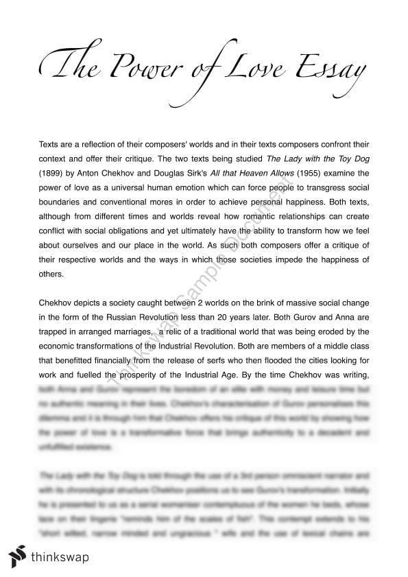 Personal Essay on Love Is All You Need | Essay Samples