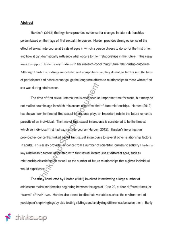 Relationship research paper topics