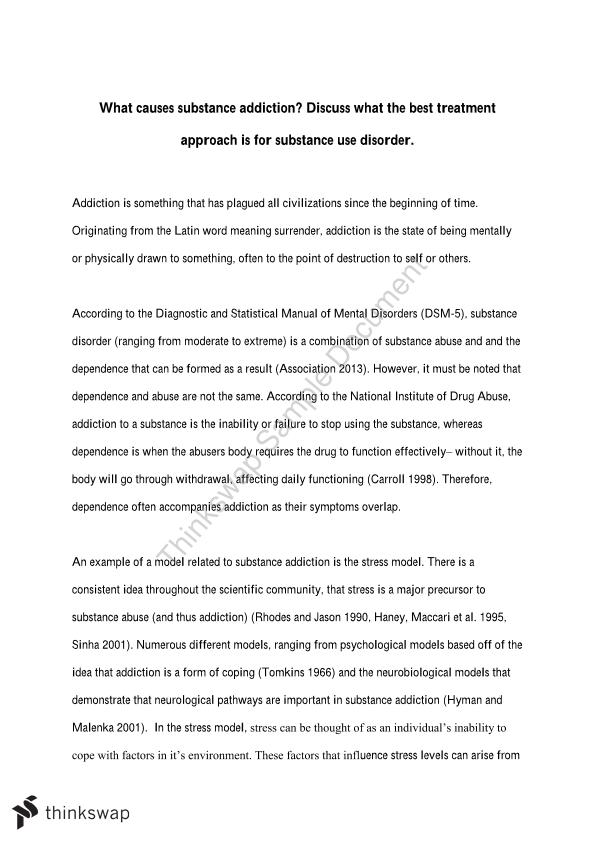 mental health and addiction essay