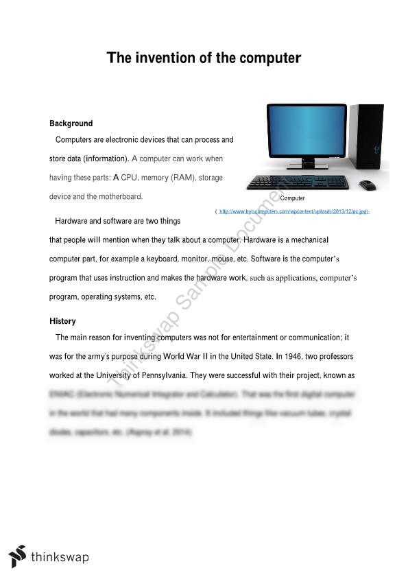 essay on computer and information technology