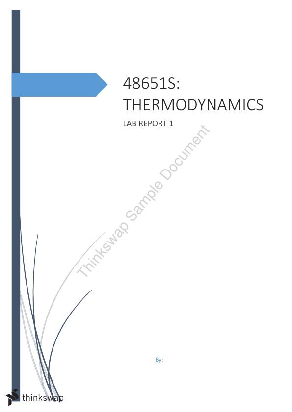 Thermodynamics Lab Report