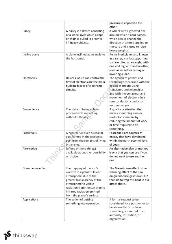 Chemistry Study Notes | Chemistry - Year 11 HSC | Thinkswap