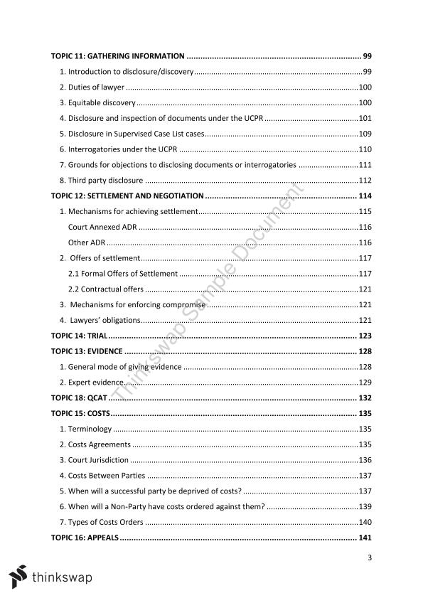 LAWS5215 Civil Procedure Study Notes | LAWS5215 - Civil ...