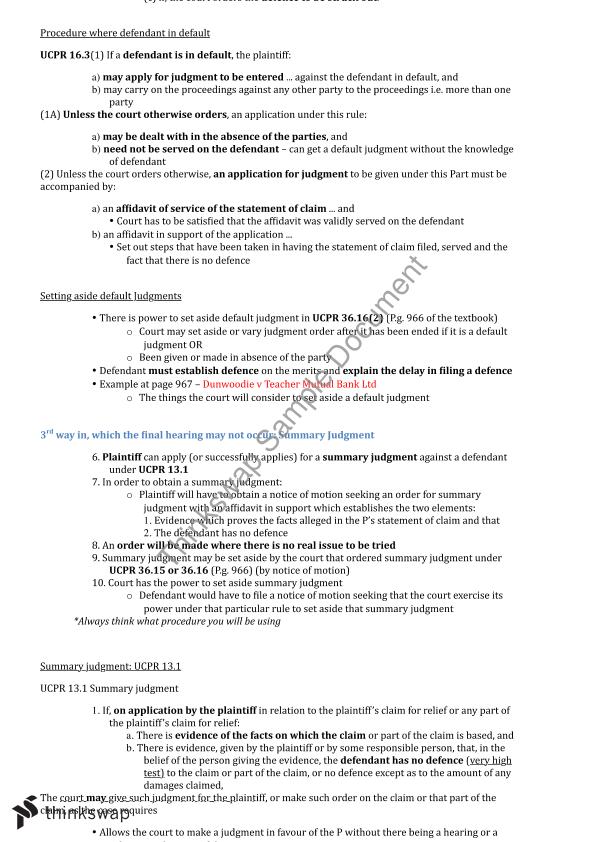 Comprehensive CCP Notes | LAWS1014 - Civil and Criminal Procedure Sns-Brigh10