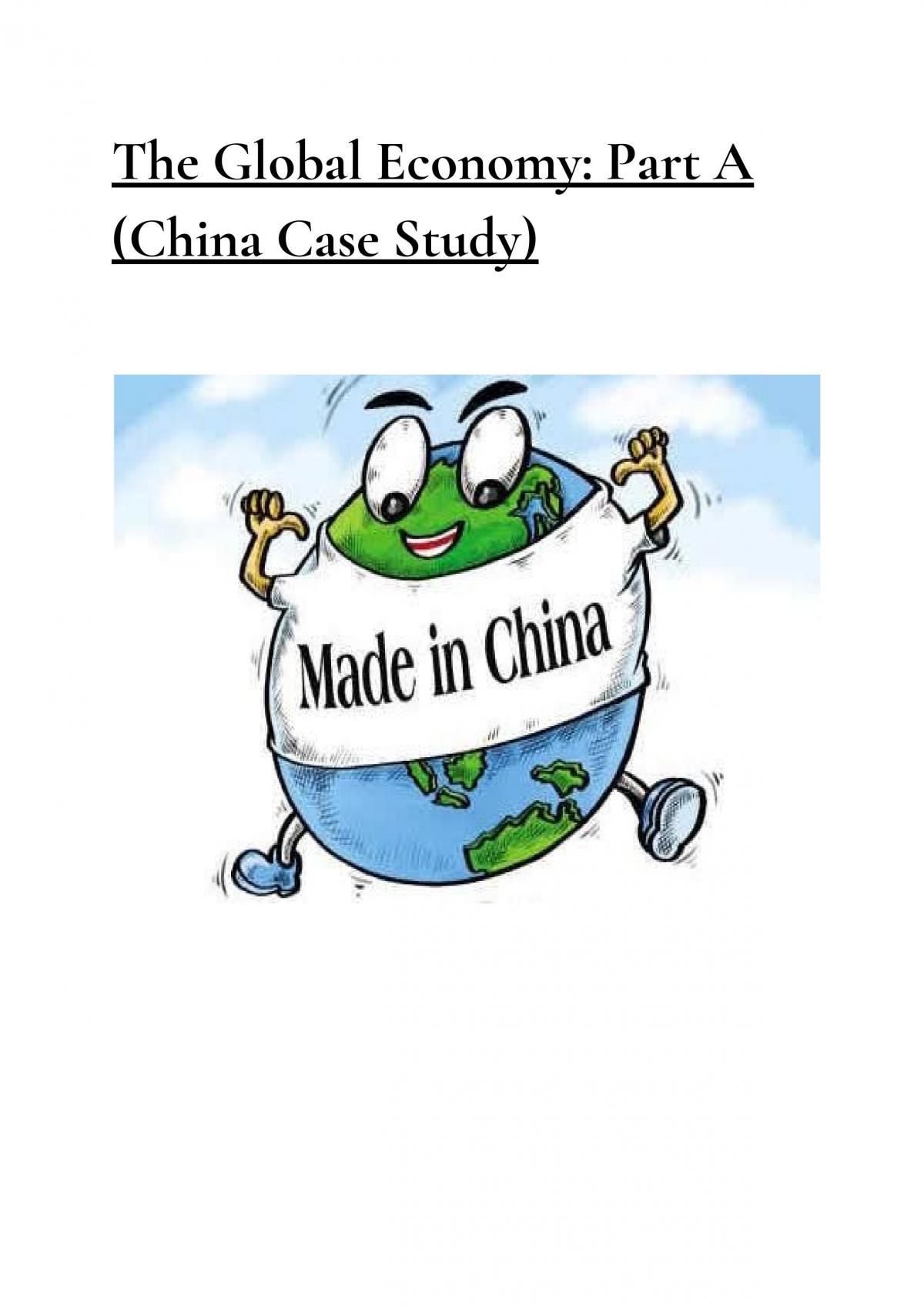 china case study economics