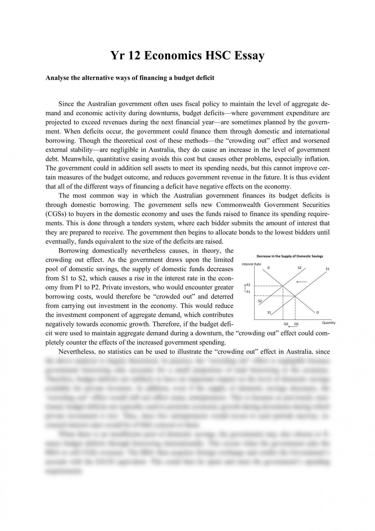 economics ib essay example