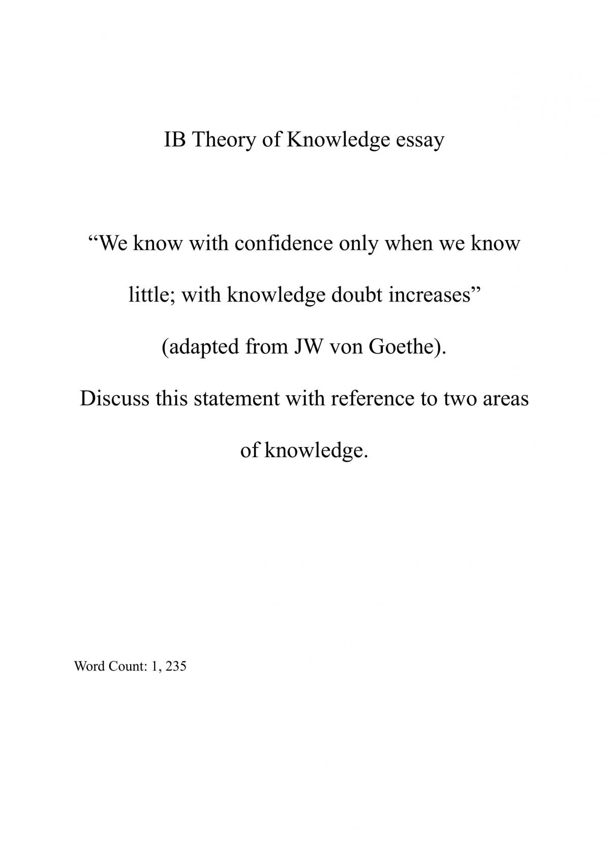 ib extended essay theory of knowledge