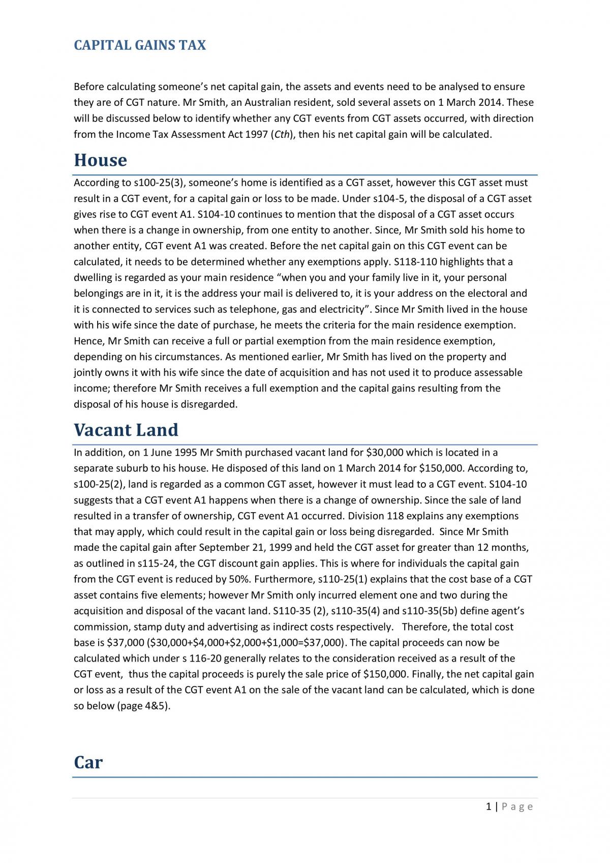 capital assignment tax