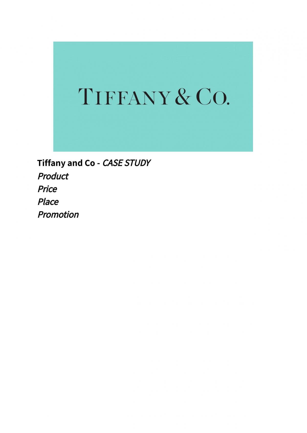 tiffany and co case study