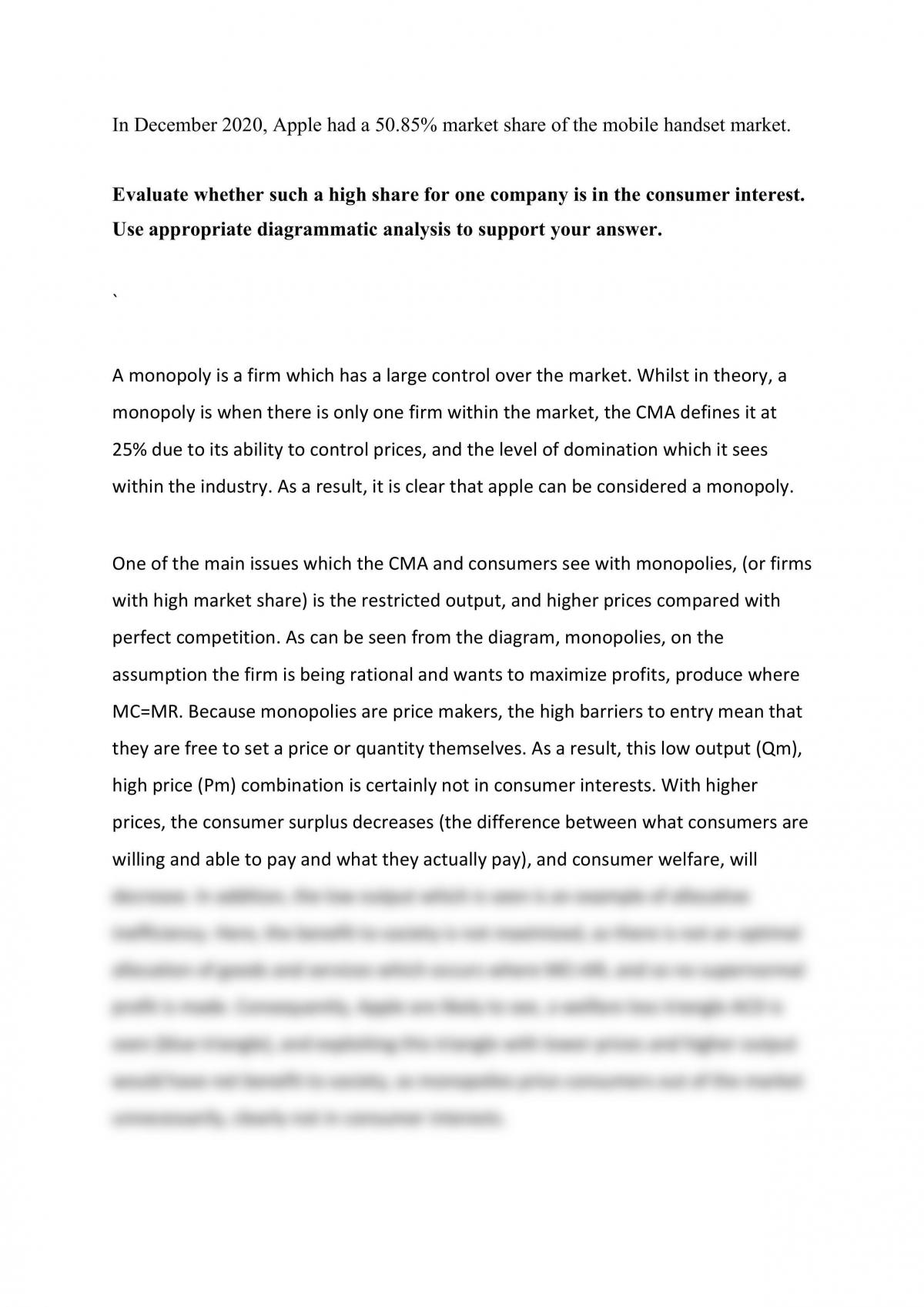 essay conclusion on monopoly