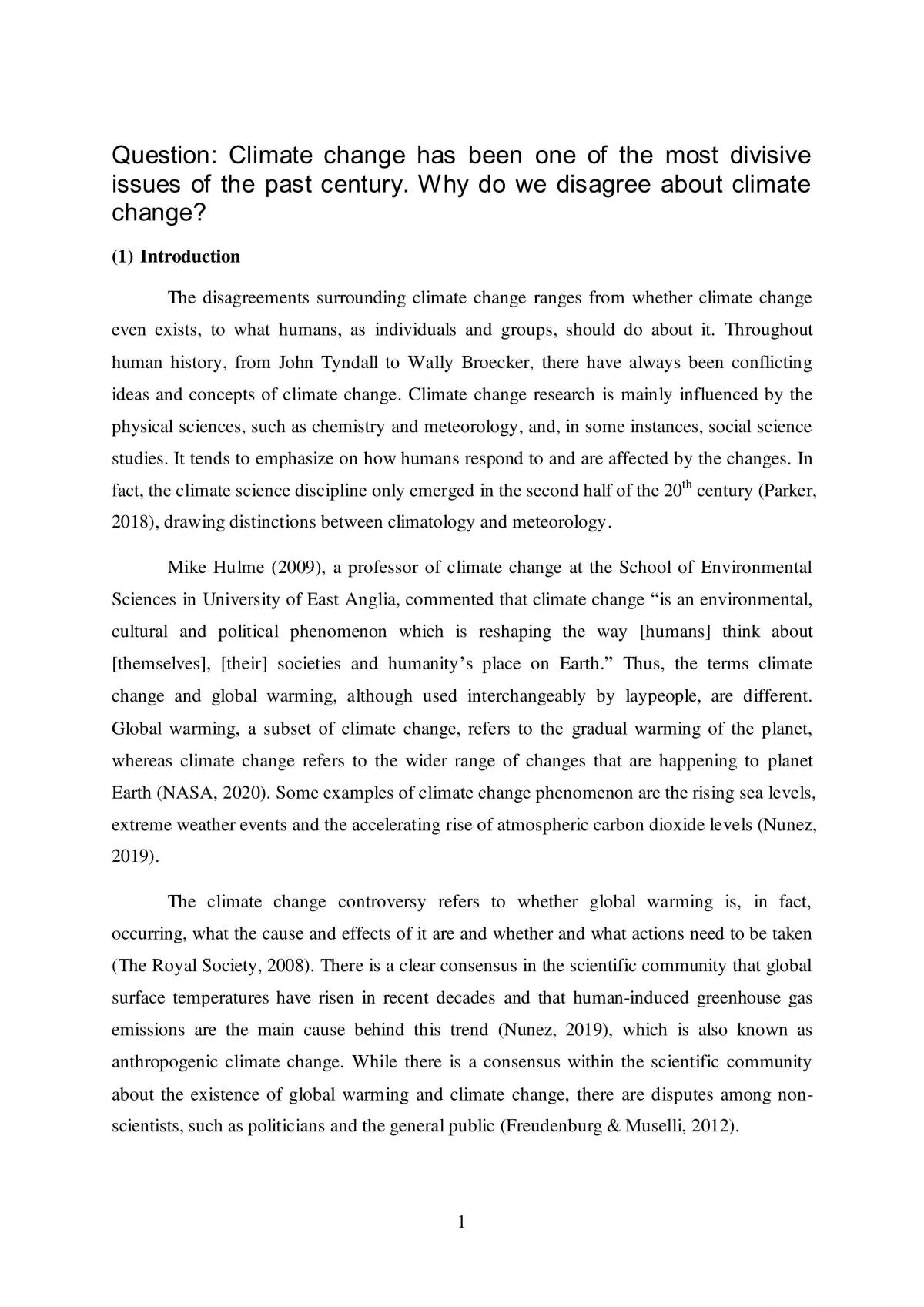 introduction climate change essay