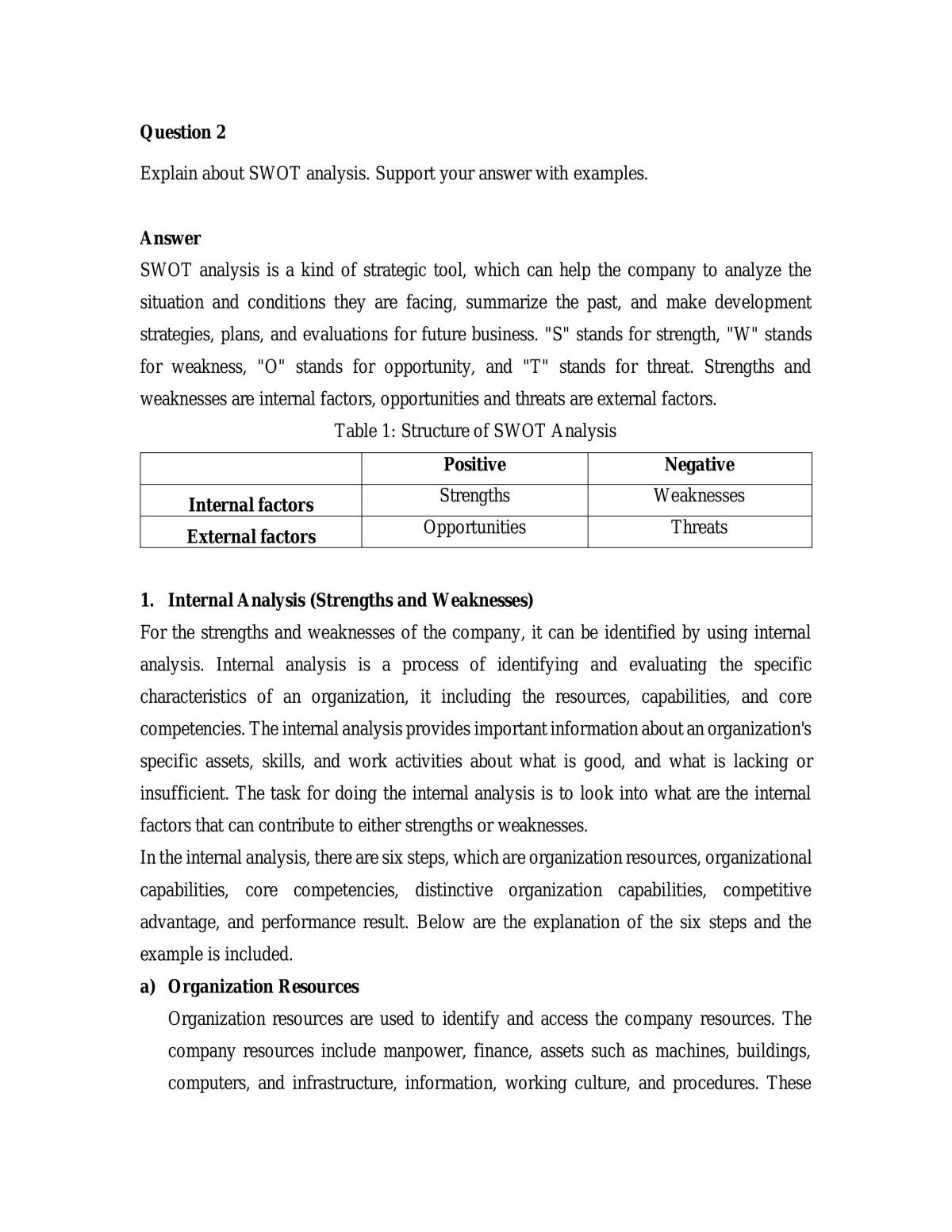 SWOT Analysis | BL332 - Strategic Logistics Management - UCSI | Thinkswap