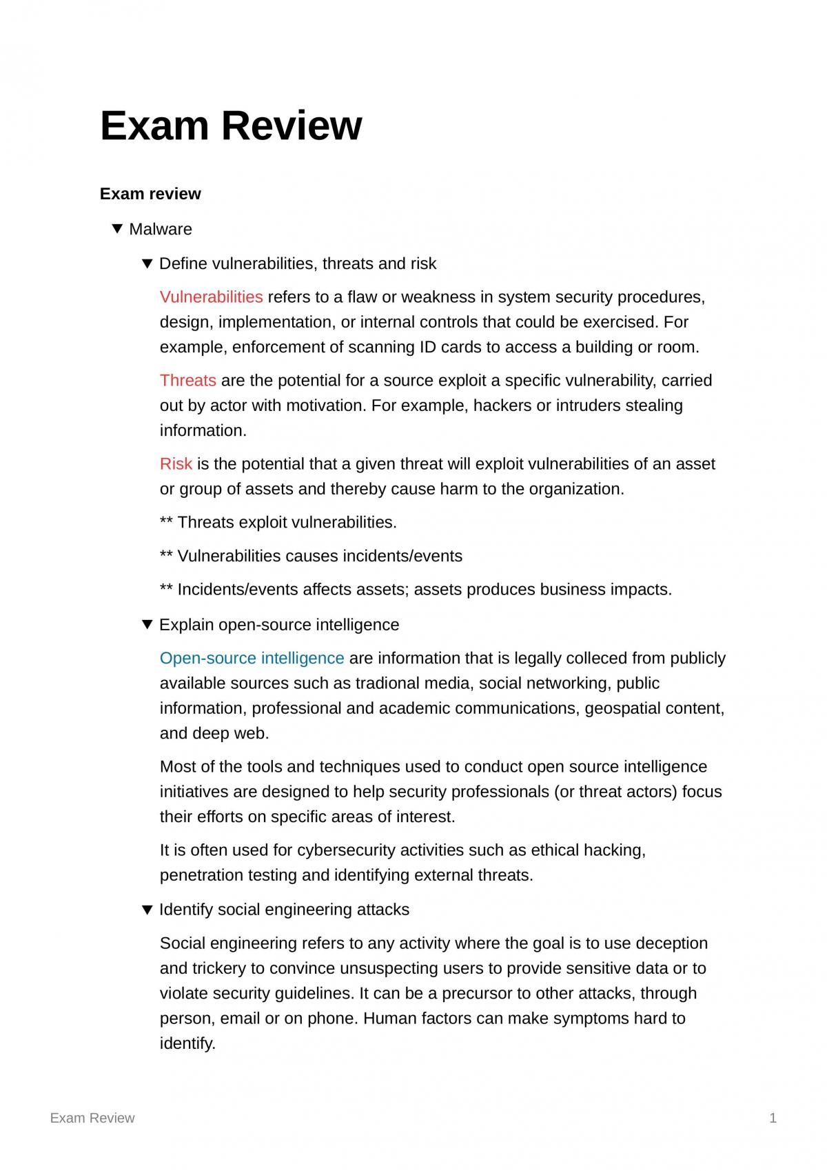 ISFT exam review | ISFT - Introduction to Security and Forensic ...