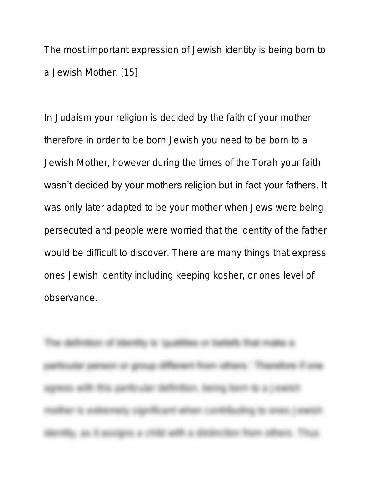 judaism essay introduction