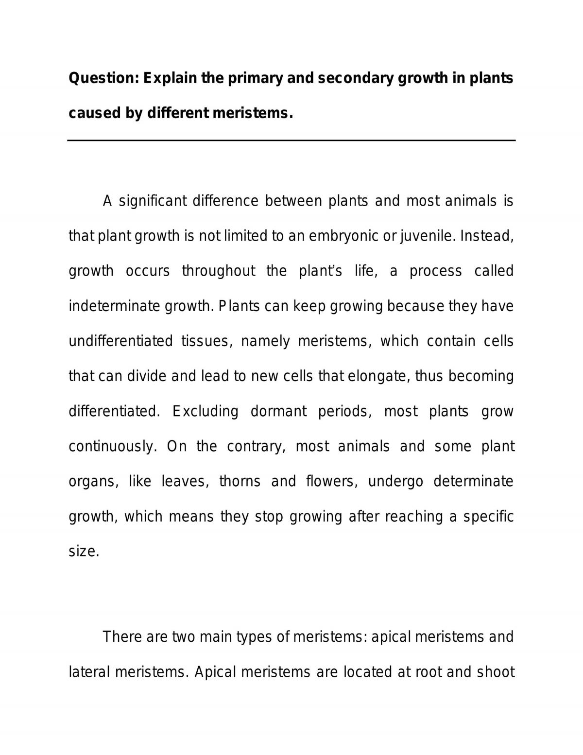 types of plants essay