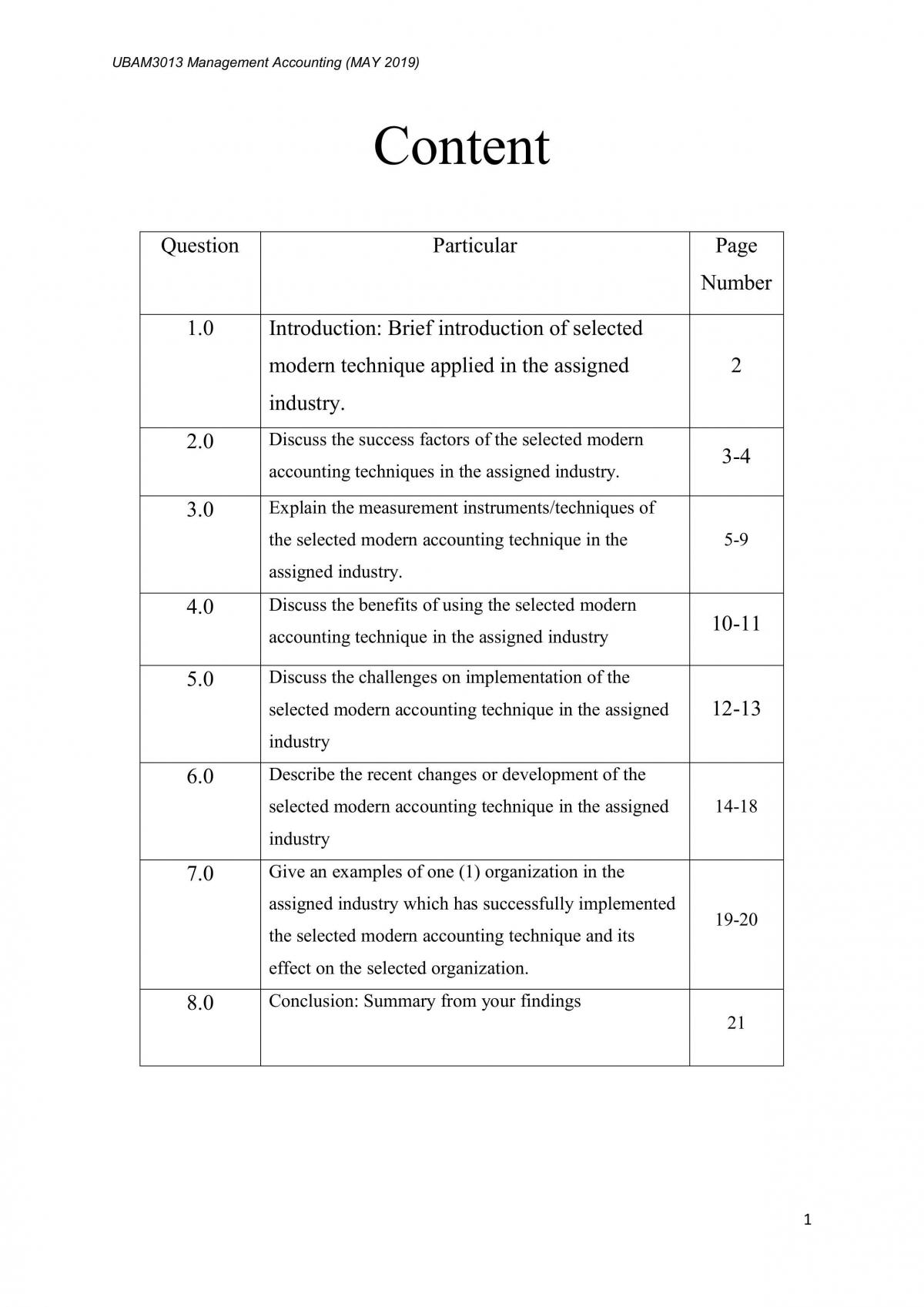 management accounting assignment