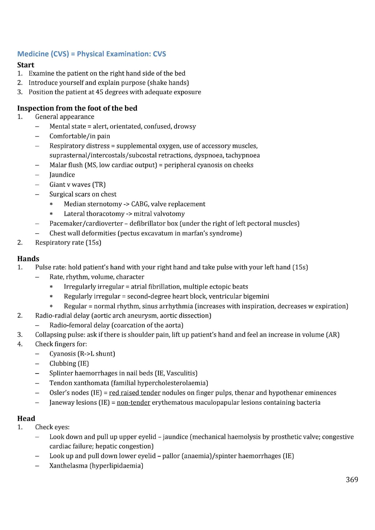 Comprehensive Physical Examination for Internal Medicine  UW6721001 