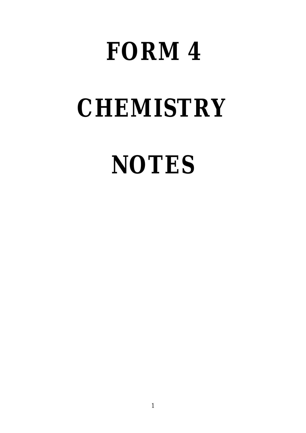essay chemistry form 4