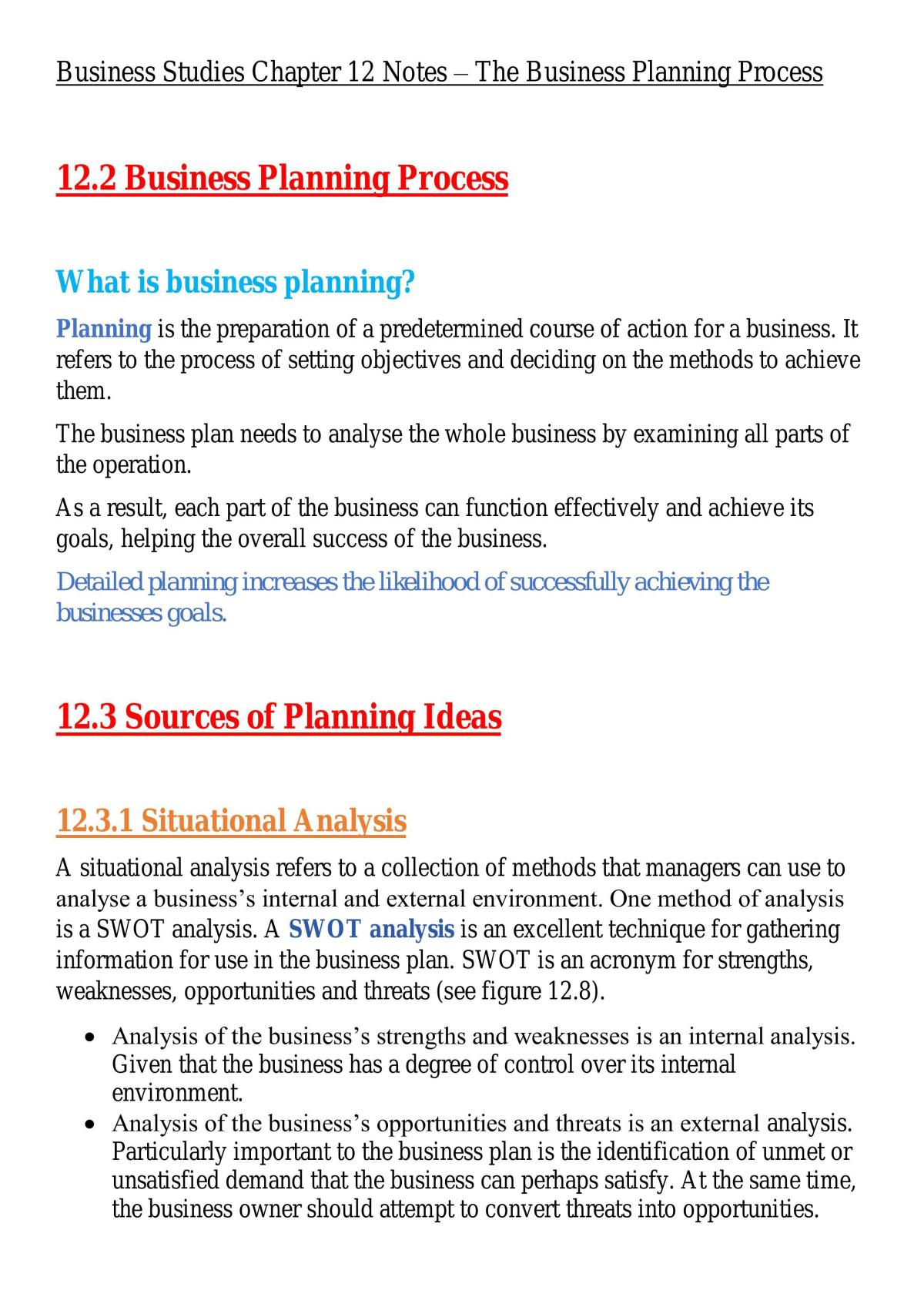 q11 explain the business planning cycle (3 2)