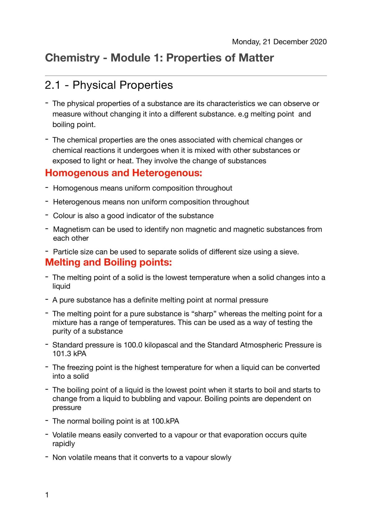 Chemistry module 1  Chemistry  Year 11 HSC  Thinkswap