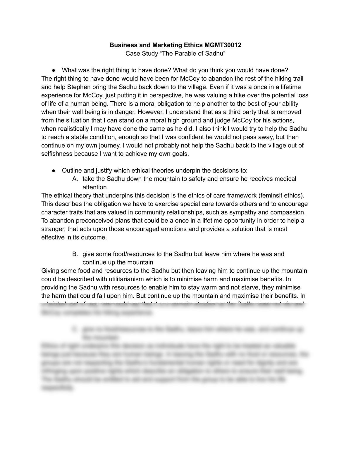 managers case study thesis