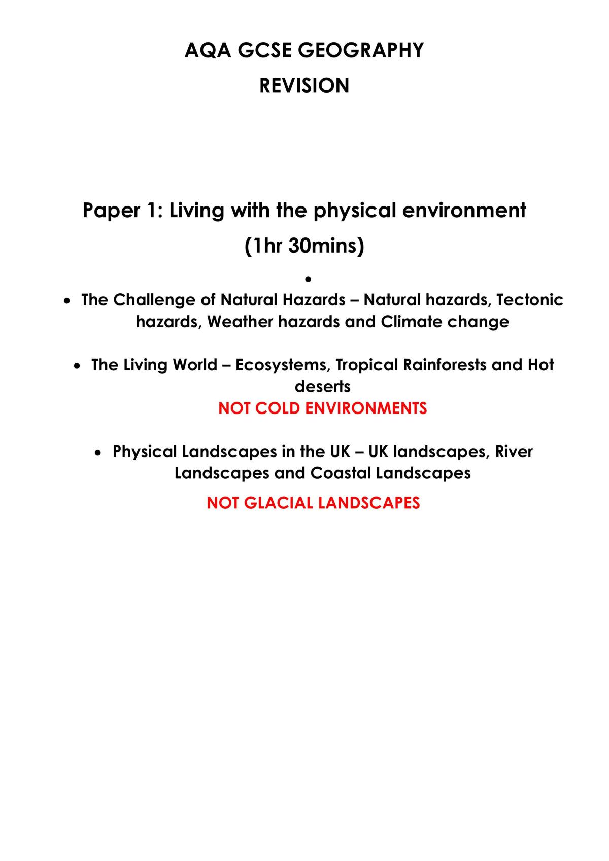 write an essay on physical environment