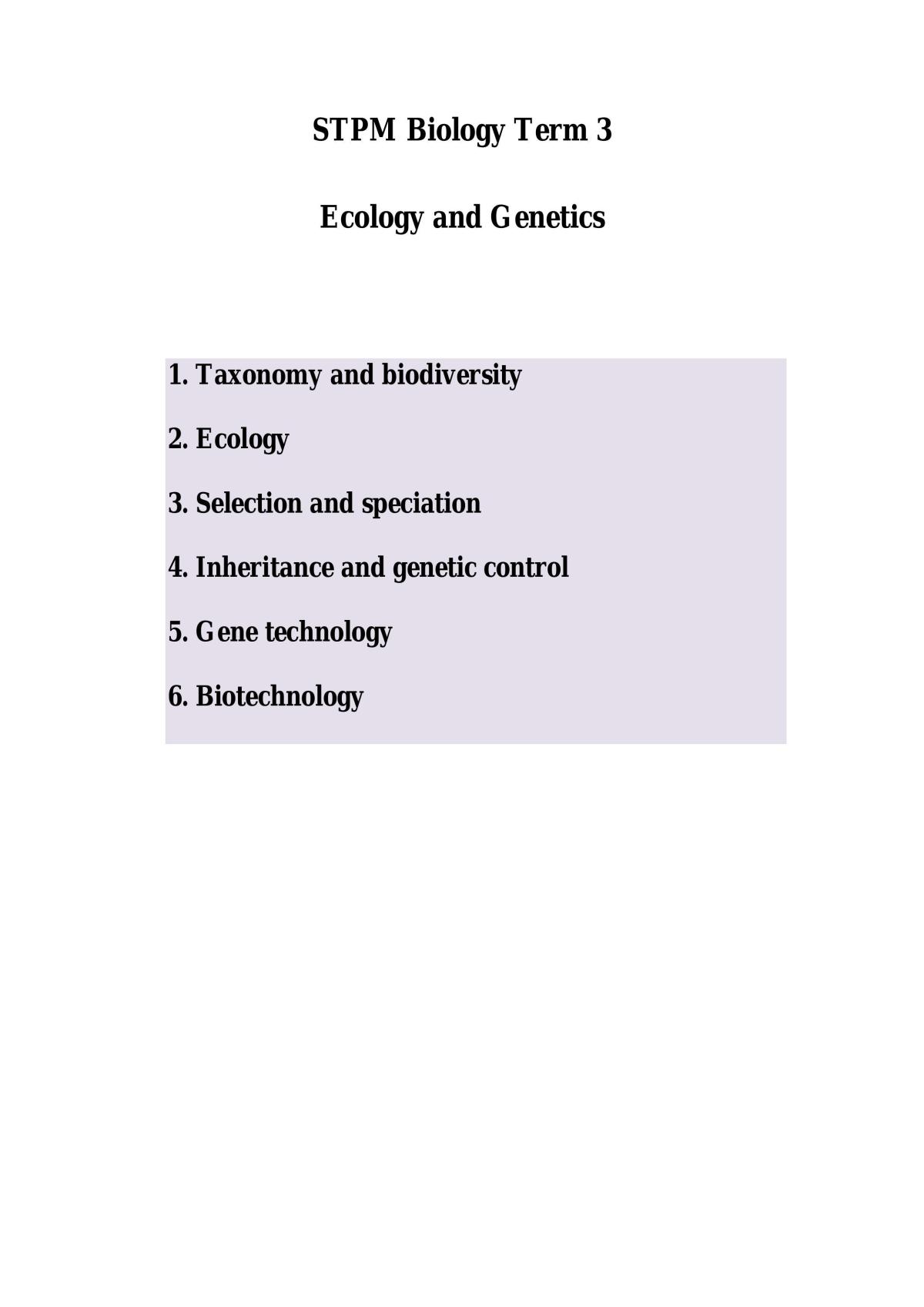 biology coursework stpm experiment 4