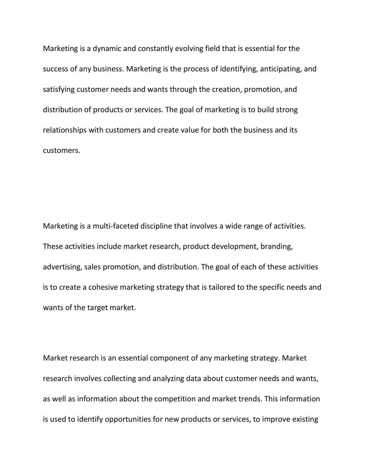 academic essay marketing