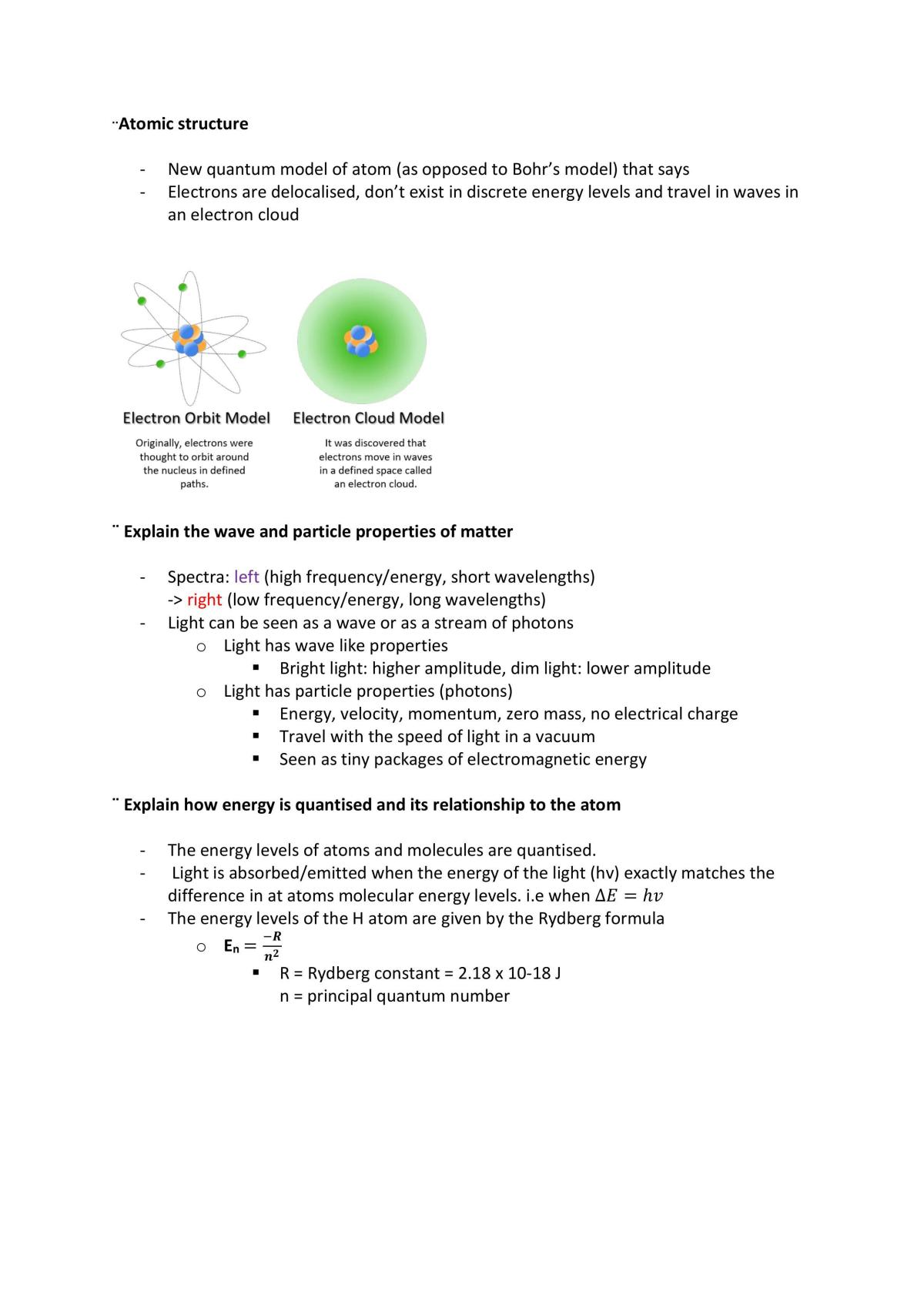 Complete Study Notes Module 1 | CHEM1100 - Chemistry 1 - UQ | Thinkswap