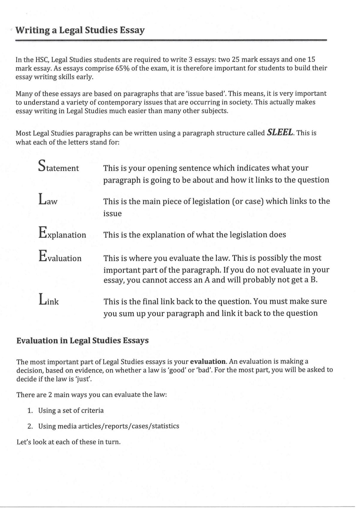 types of essay in legal writing
