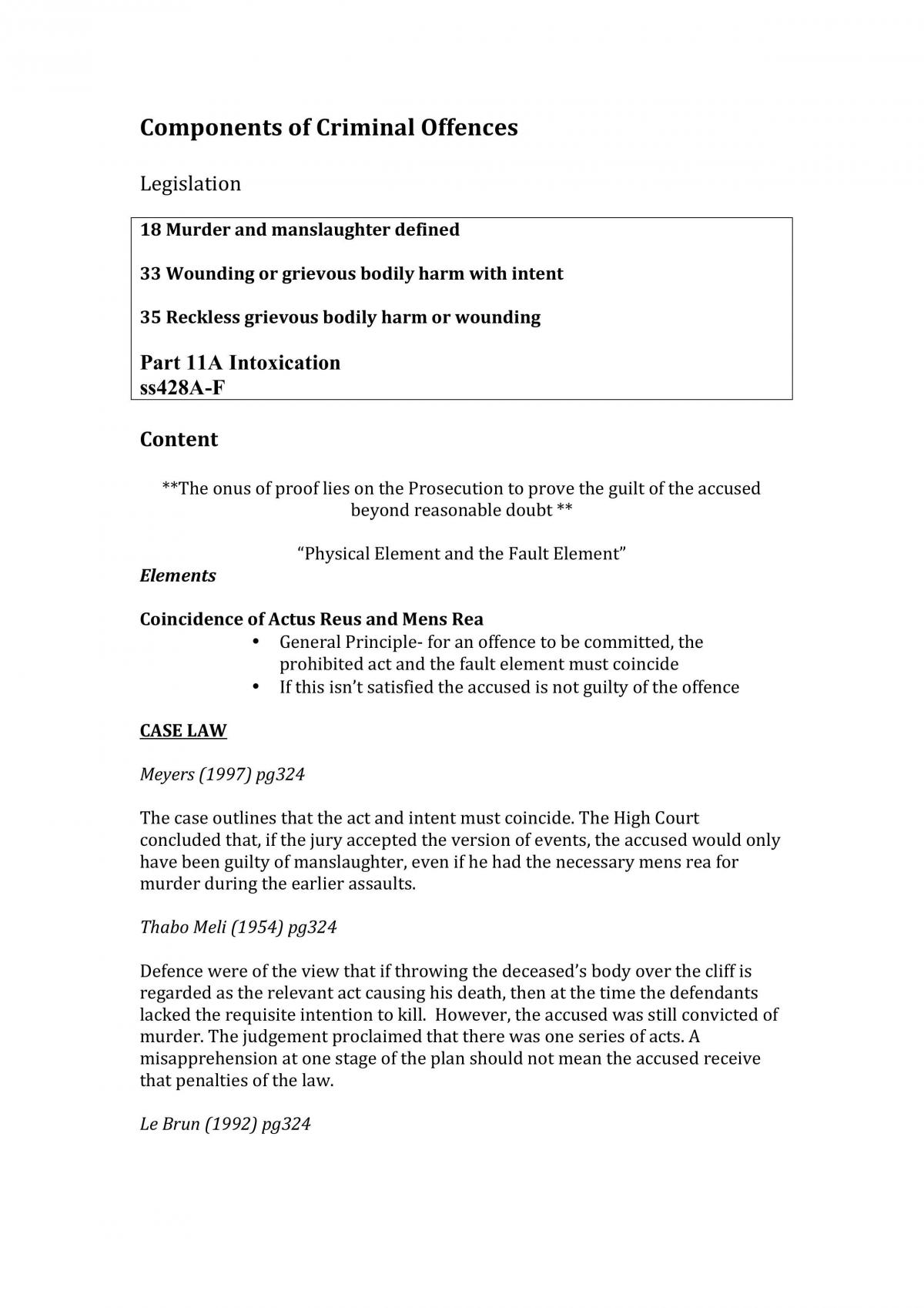 Criminal Law Final Exam Notes Complete Laws 2004 Criminal Law Wsu Thinkswap 