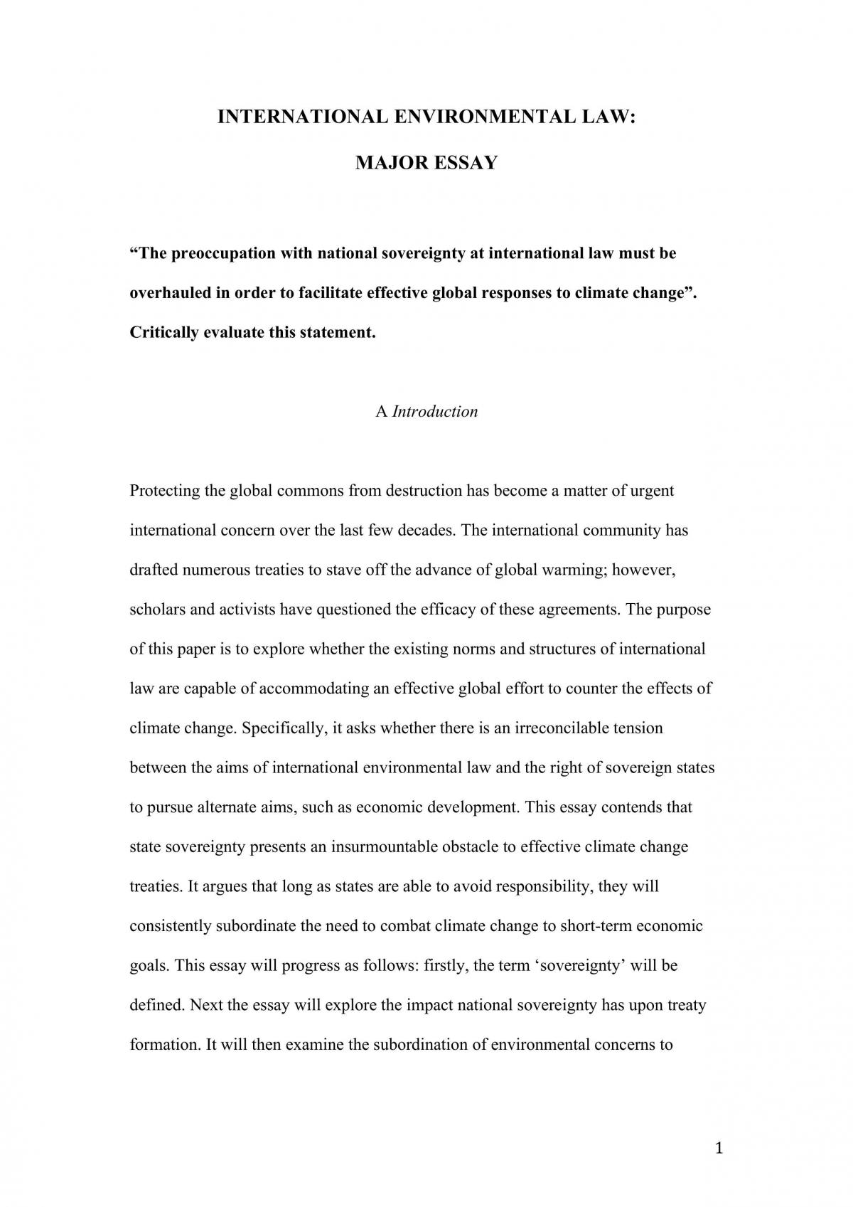 environmental law dissertation examples
