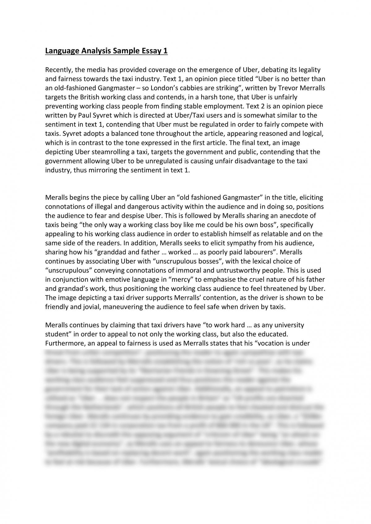 an essay about english language